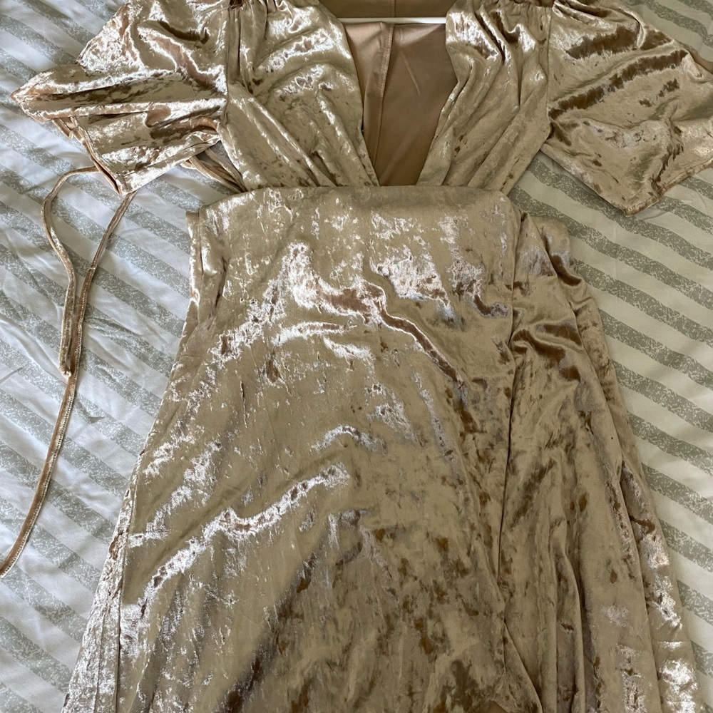Velvet wrap dress
